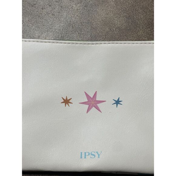 Ipsy Cosmic Makeup Bag – Cream with Colorful Cute Celestial Design & Pink Lining - Picture 6 of 8